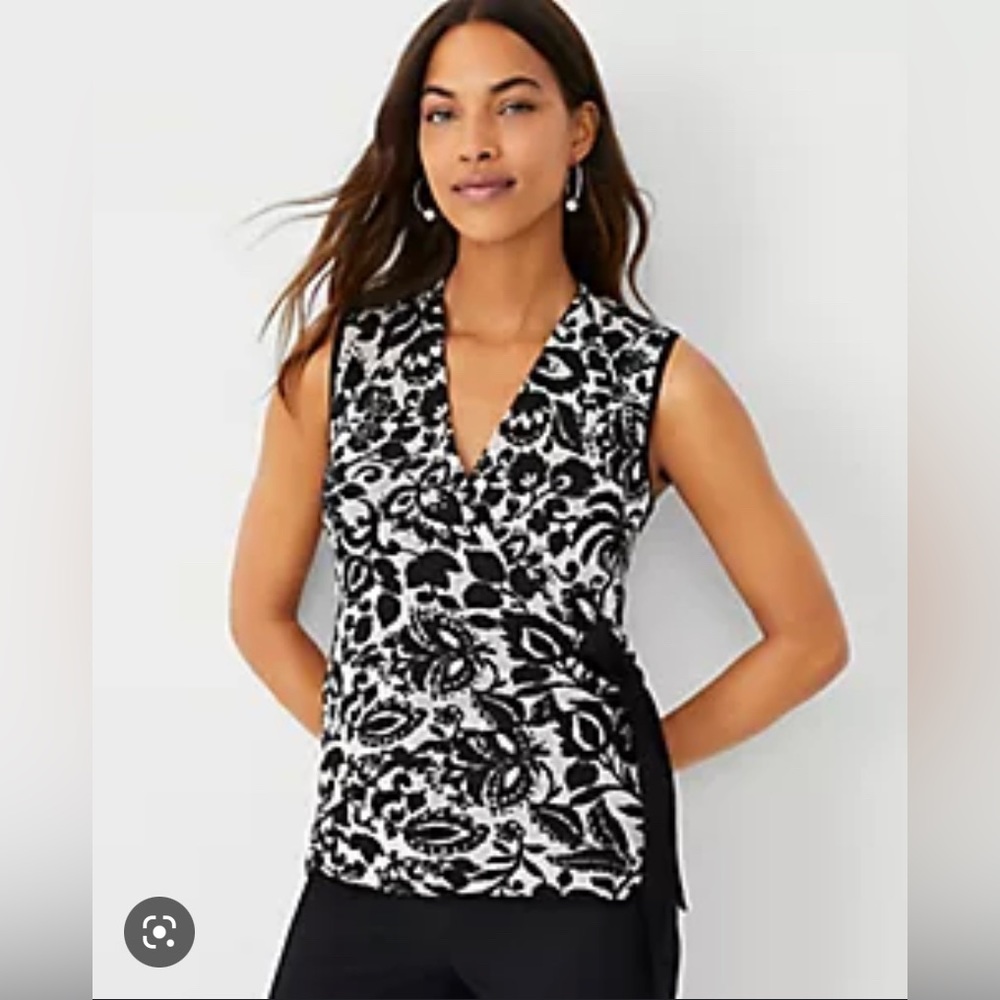 NWT Ann Taylor Tank sweater wrap with tie.